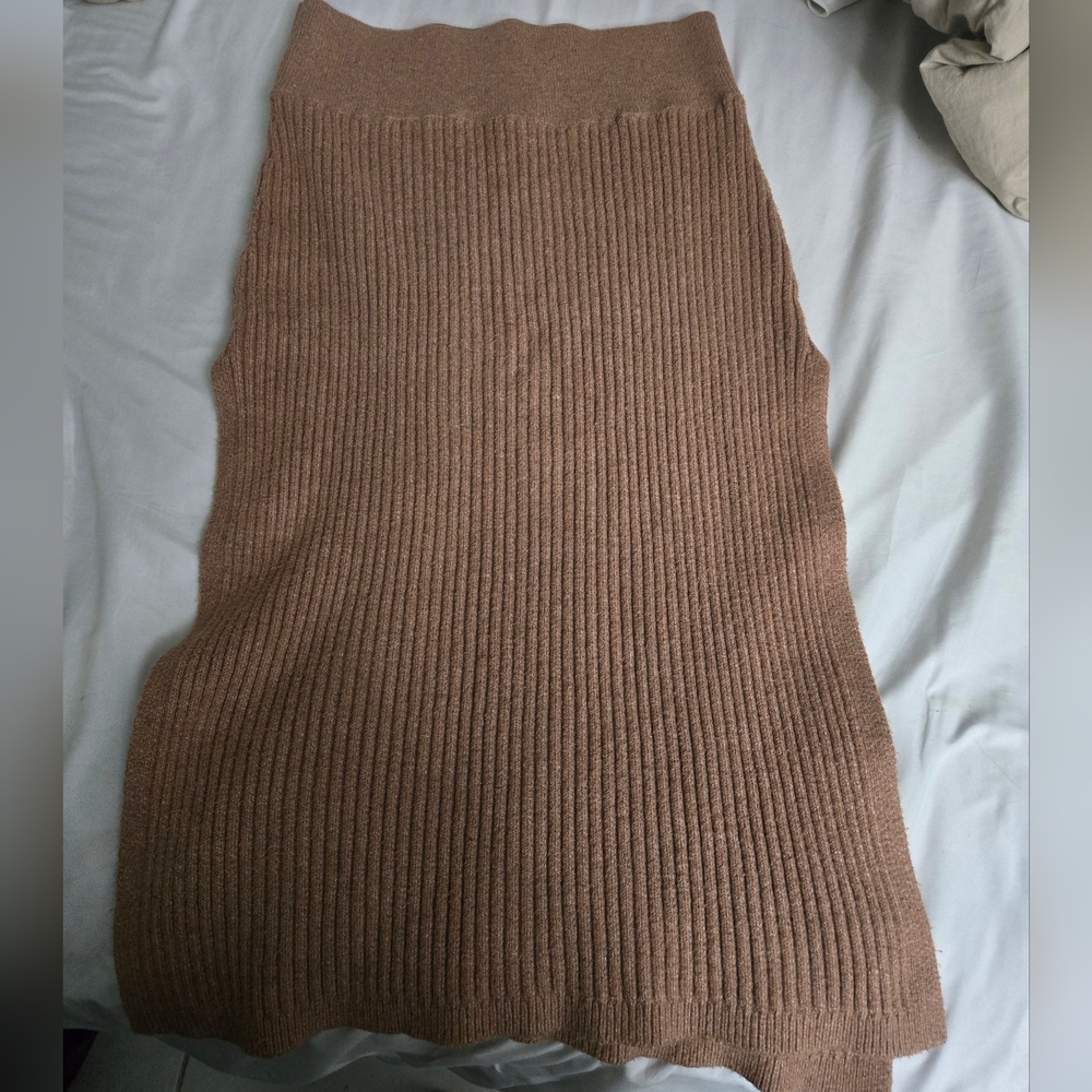 Free People Thick Knit Midi Skirt